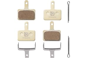 Dymoece 2 Pairs Bicycle Disc Brake Pads for Shimano Deore Tektro TRP(Resin,Semi-Metallic,Sintered Metal) SCP-S
