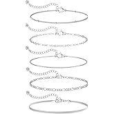 MBW Gold Bracelets for Women Trendy, Dainty 14K Gold Plated Bracelet Stack Beaded Chain Bracelet Set Thin Small Cute Paperclip Bracelets Fashion Waterproof Jewelry Gift Gold Accessories for Women