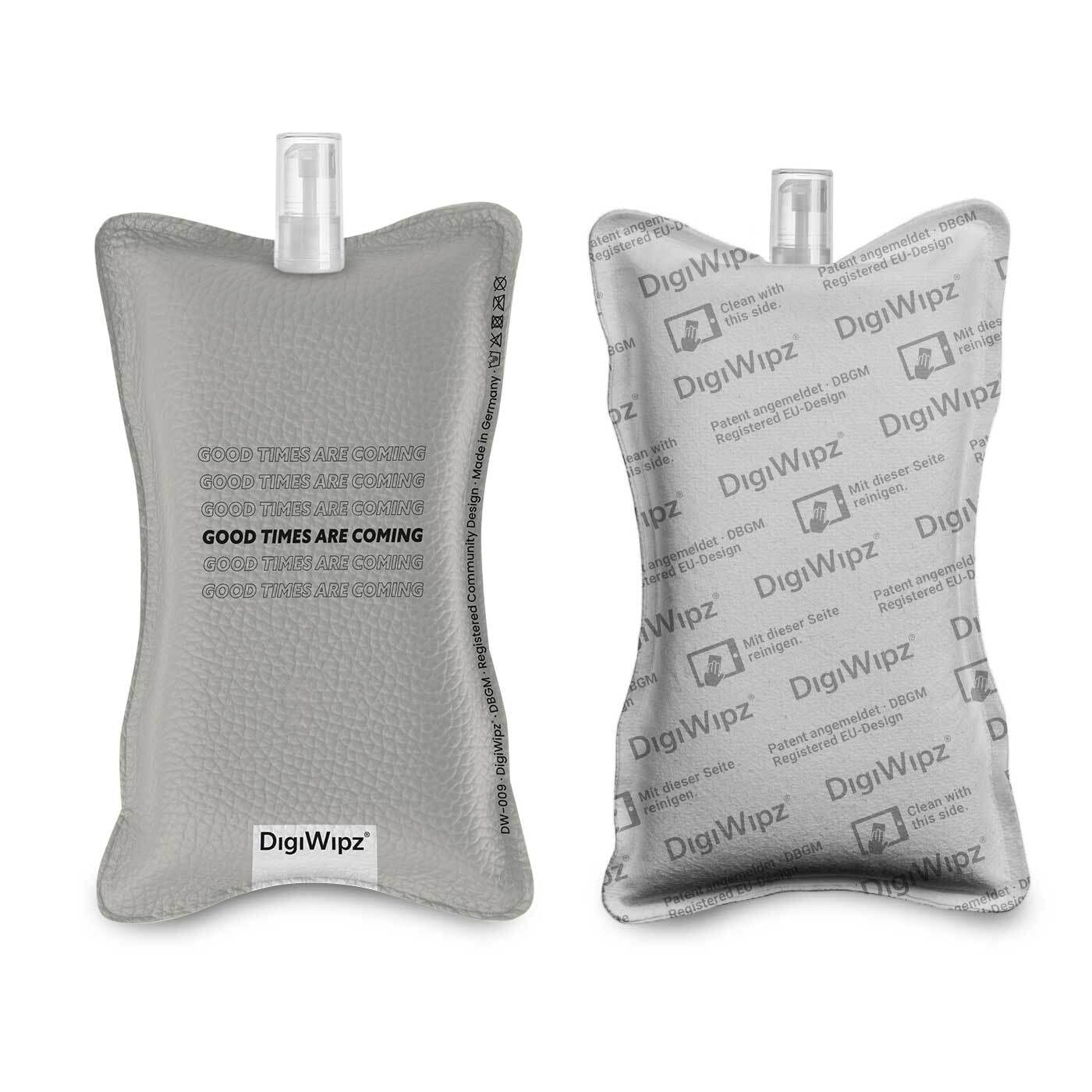 DigiWipz® The ingenious 2-in-1 display cleaner (good times) - screen cleaner for displays and touchscreens - screen cleaner microfibre sponge with integrated sprayer