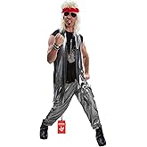 Morph 80s Rocker Costume Men, Rockstar Outfit, Rock and Roll Attire, Rock Star Costumes for Men