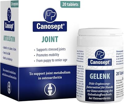 compresse per articolazioni cane - Joint Care Cani - Formula unica: con cozze dalle labbra verdi, glucosamina, Omega 3 - protezione delle articolazioni - condroprotettori cane - 20 compresse