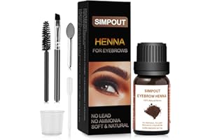 Simpout Purely Natural Henna Hair Powder 6 grams, Professional Henna-Hair Spot Color Kit, DIY Henna Hair Kit at Home and Salon, Easy to Use(Dark Brown02)