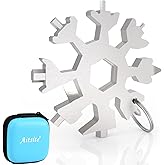 Aitsite Snowflake Multitool, Christmas Gifts for Men, 18 in 1 Snowflake Tools for Dad, Him, Husband, Boyfriend, Grandpa(Silve
