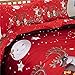 Youareking® Merry Christmas 3 Pieces Duvet Covers Set with 2 Shams, Santa Claus Pattern Bedding Cover Set,Full