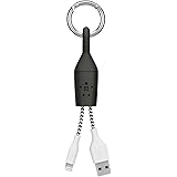 Belkin MIXIT Lightning to USB Clip with 3-Inch 2.4 Amp Lightning ChargeSync Cable for iPhone, iPad and iPod (Black)
