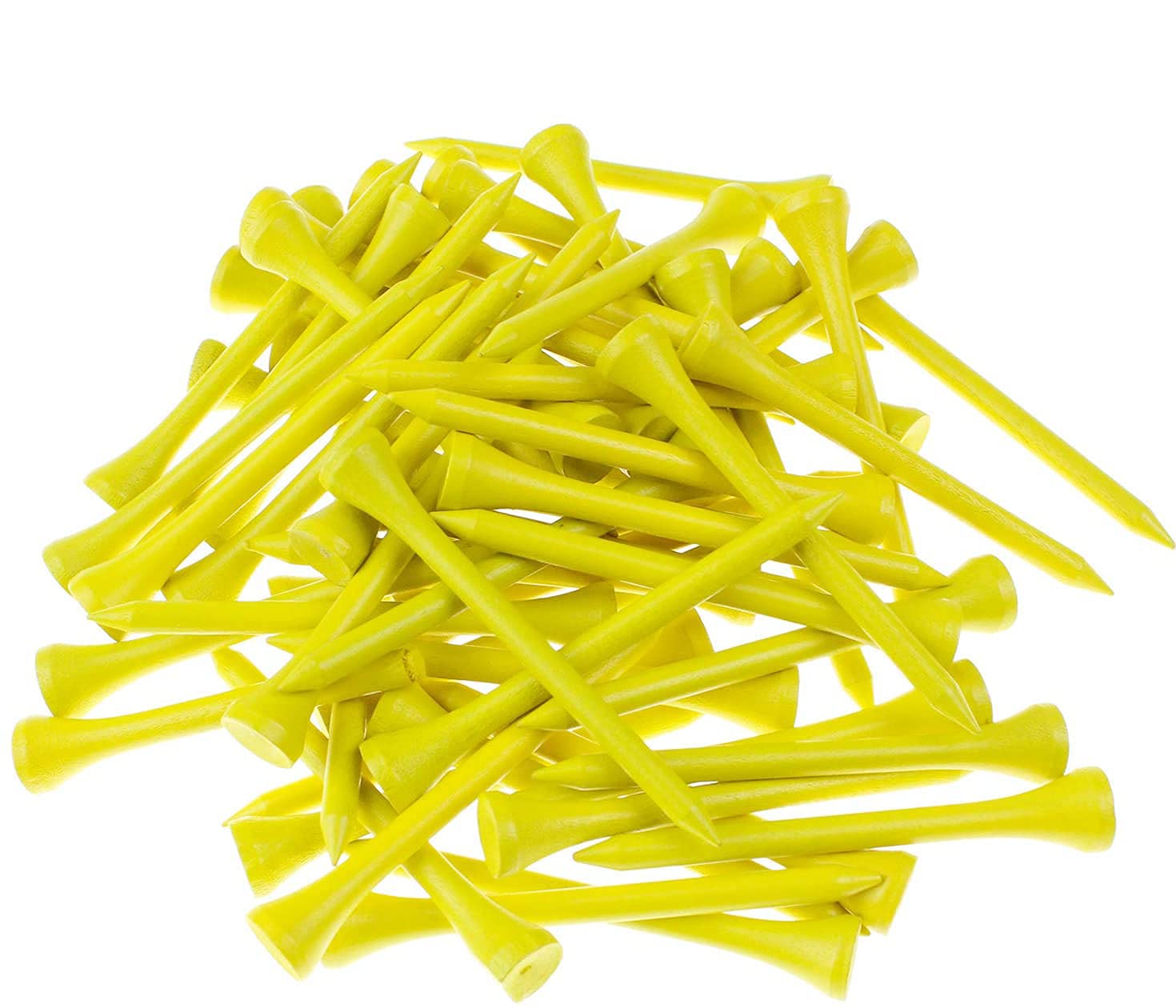 Namvo 50pcs Golf Tees 3.26 Inch (83mm) Professional Golf Tees, Golfing Tees Tall Golf Tees Bulk Reduce Side Spin and Friction Yellow