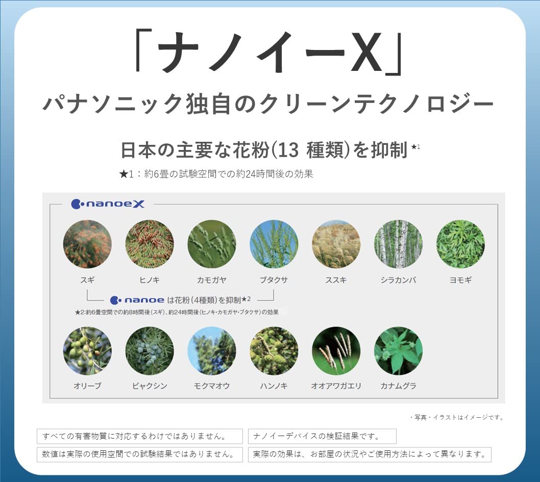 Panasonic Nanoe X F-VC70XV-K Humidifier Air Purifier, 9.6 Trillion, Equipped with Eco Navi 3D Flow Pollen Repellent, Powerful Suction of Pollen, Up to 31 Tatami Mats, Black