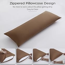 DOWNSTORIA Memory Foam Body Pillow with Removable