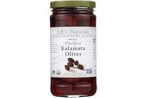 JEFF'S GARDEN Pitted Whole Greek Kalamata Olives, Organic 7 Ounces (Case of 6)