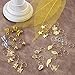 TecUnite 120 Pieces Hair Braid Rings Metal Hair Cuffs Copper Hair Dreadlocks and Pendant Charms Hair Clip Headband Accessories (Gold)
