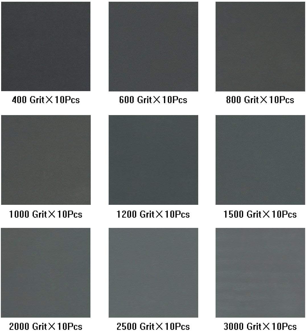 Sandpaper, 90 Pcs 400 to 3000 Grit Wet Dry Sandpaper Assortment 9x3.6 Inch for Automotive Sanding - Wood Furniture Finishing - Wood Turing Finishing and More by VERONES - - 