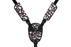AMINTIRI Car Seat Straps Pads for Baby Boys Girls, 3 Pieces Ultra Soft Plush Car Seat Strap Covers for Kids, Infant Carseat Shoulder Pad, Hip Support for Car Seats, Pushchair, Baby Stroller. (Astronaut)