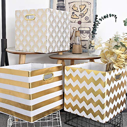 BAIST Cubby Storage Bins 11x11 Cube Storage Organizer Foldable Fabric