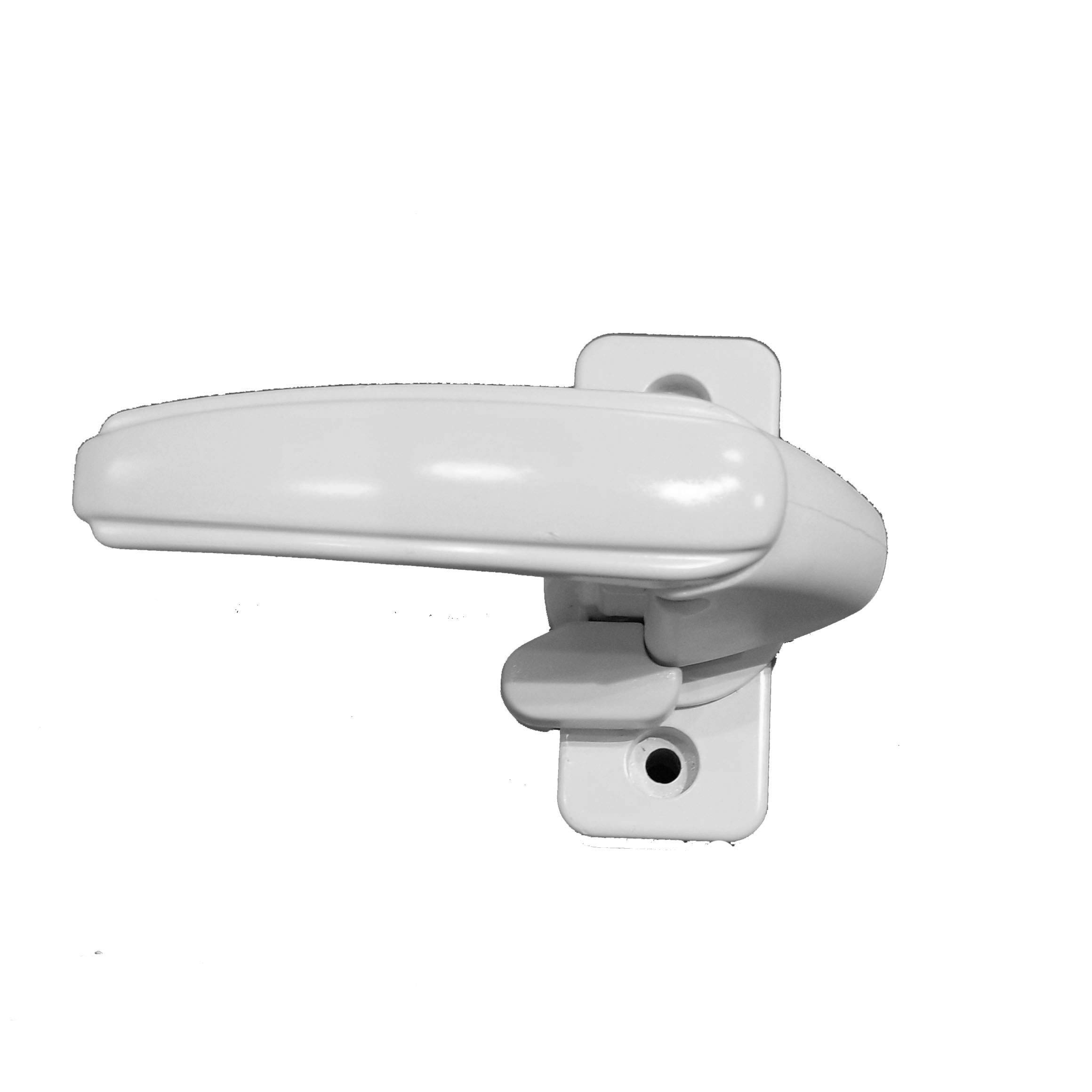 Inside Handle Storm Door Latch White with Thumb LockTurn Handle Only