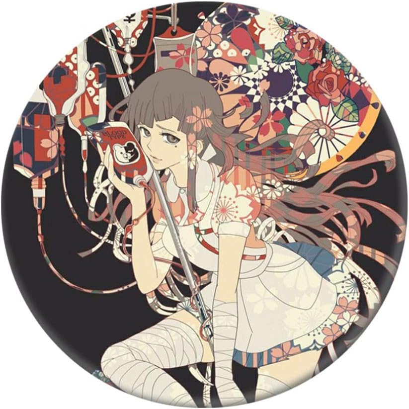 YueShi fabulous Anime Monokuma Danganronpa Badges Cartoon Characters Brooch Decoration Pin(None 4)