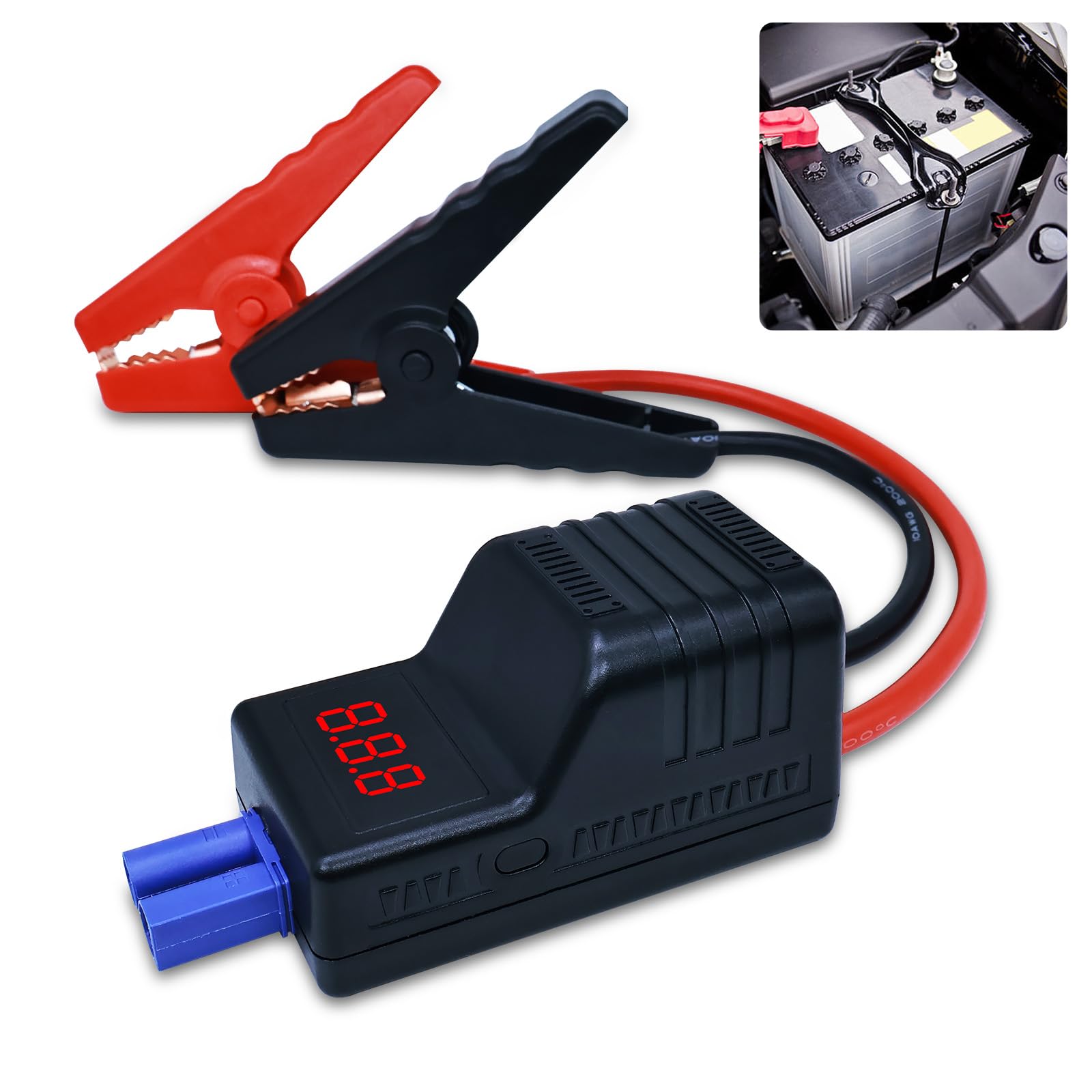 Photo 1 of EC5 Smart Jump Starter Clamps,EC5 Heavy Duty Jump Starter Automotive Booster Clamp Cables Replacement Alligator Clamps with Intelligent LCD Screen for 12V Car Jump Starterand Many Other Brands