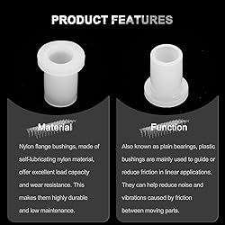 uxcell 24pcs Flanged Sleeve Bearings Plastic