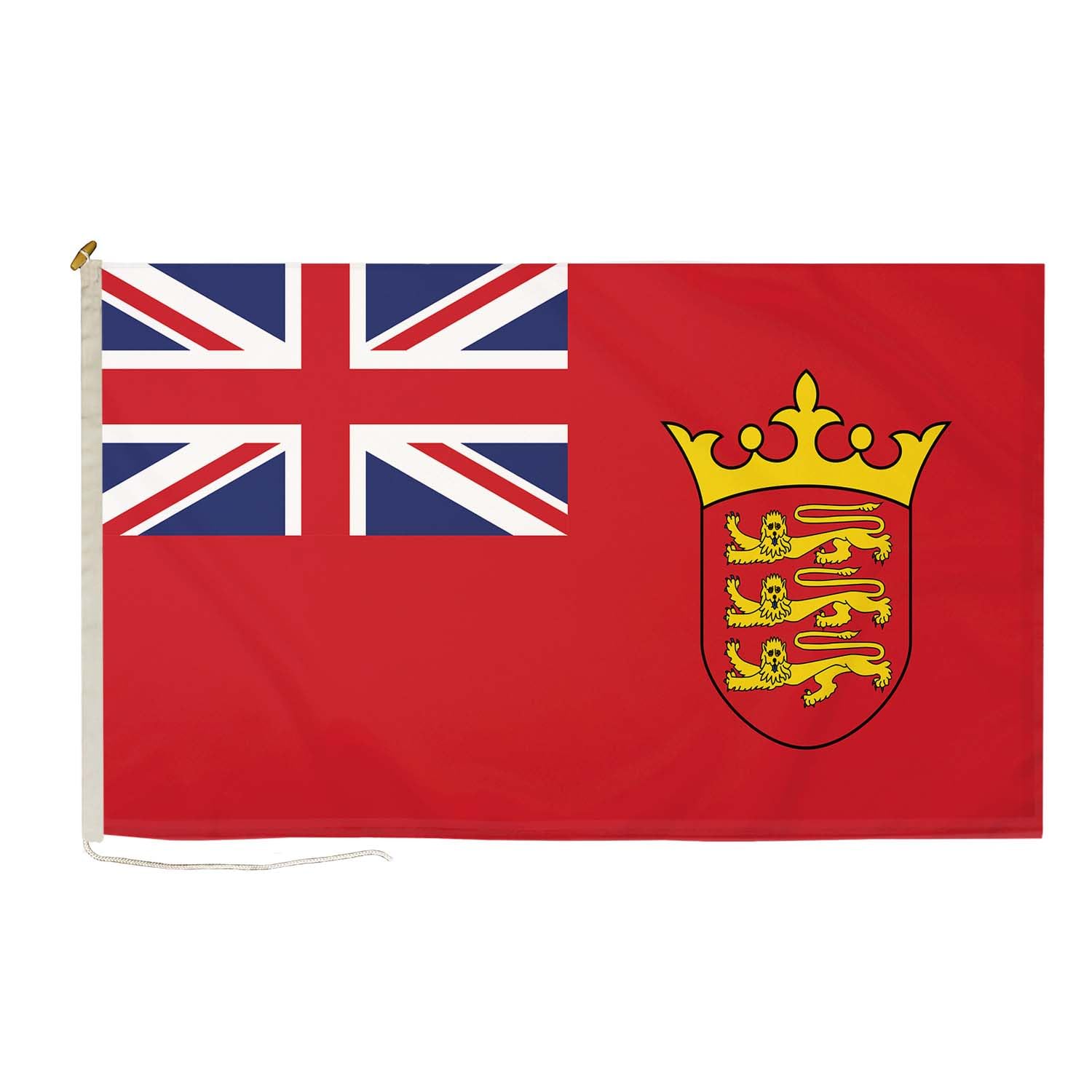 DuraFlag Jersey Red Ensign 5ft x 3ft Flag Premium Quality With Rope & Toggle Reinforced Stitching 150cm x 90cm Heavy Duty Polyester Weatherproof Fade Resistant
