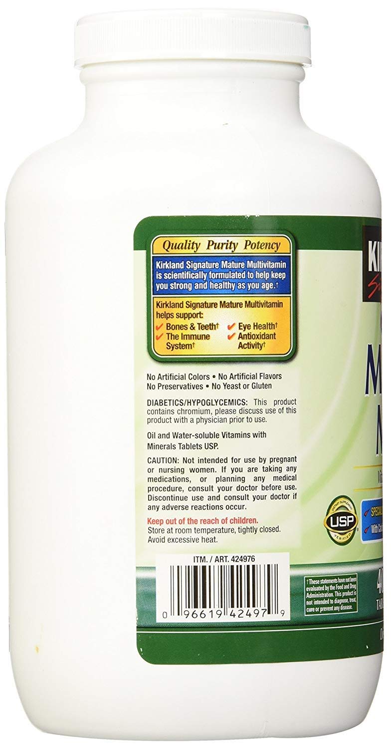 Kirkland Signature Mature Adult Multi Vitamin Tablets 400 ct 400
