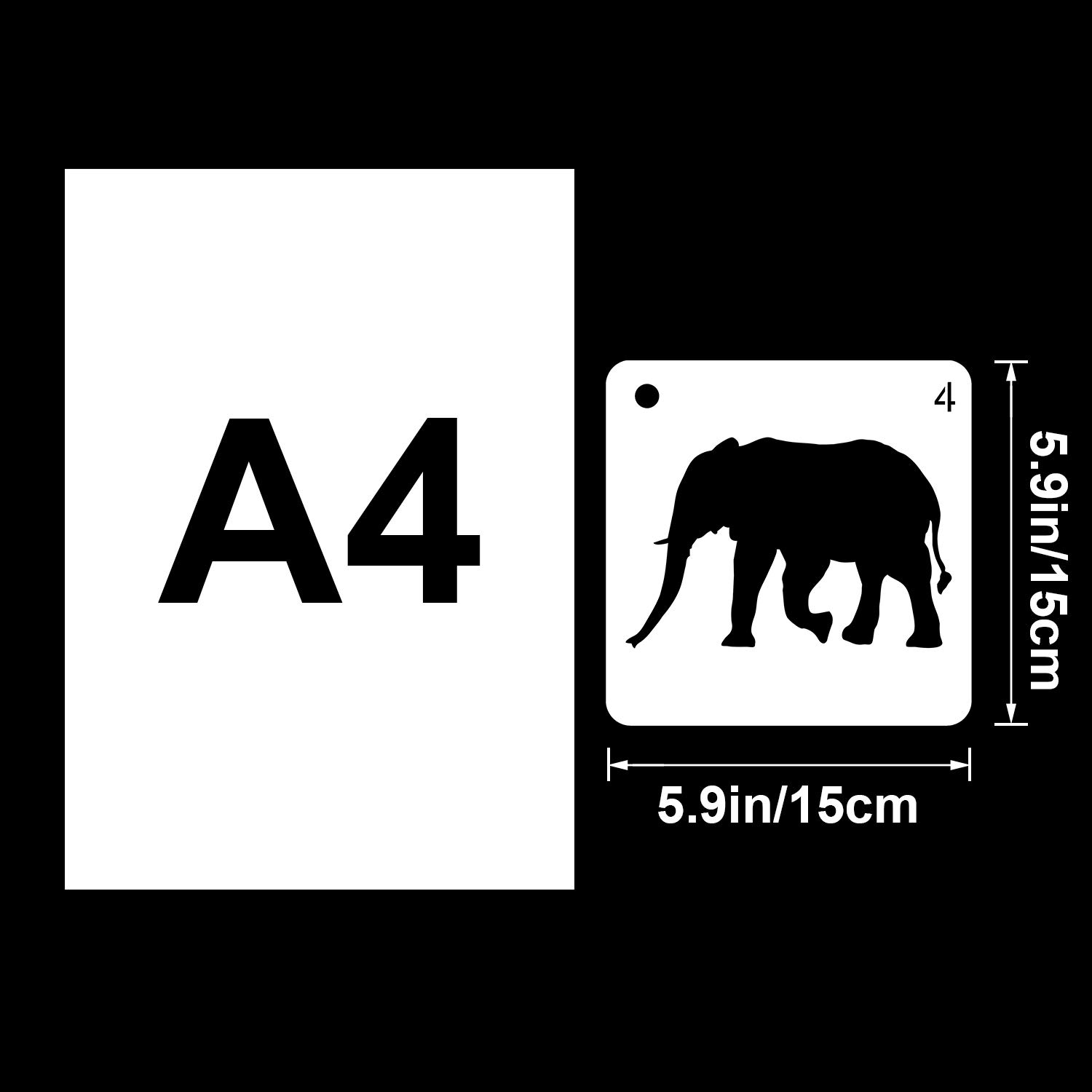 12 Pieces Animal Stencils Plastic Kids Drawing Stencil Reusable Animal Template for DIY Crafts Painting Drawing