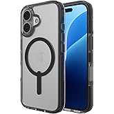 ZAGG Santa Cruz Snap iPhone 16 Case – MagSafe Compatible, 13ft Military-Grade Drop Protection, Graphene Reinforced, Anti-Scratch, Slim & Lightweight, 70% Recycled Content, Clear with Black Accents