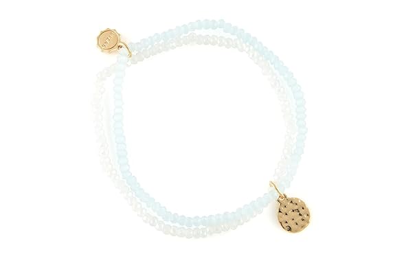 Lizas Armband'Gainesville' Schmuckarmband zweireihig mit facettierten Steinen (hellblau)