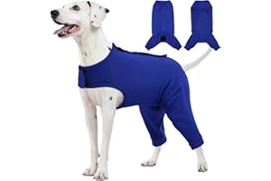 Kuoser Dog Surgery Suit for Back Legs, Dog Rear Leg Sleeve to Stop Licking, Female Spay Recovery Suit for Dogs After Surgery, Pet Puppy Surgical Onesie for Abdomen Wounds Skin Disease