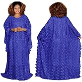 HD Women's Solid Color Lace Kaftan Dress Embroidery Rhinestone Evening Party Gown Plus Size