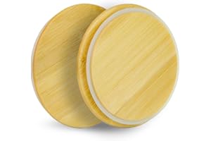 TERESRY Replacement Wooden Lids for Pyrex, Anchor Hocking Glass Containers 7200 * 2, Bamboo Lids for Pyrex 2Cup Glass Bowls, Bowl Covers with Leakproof Silicone Gasket 2 Pack