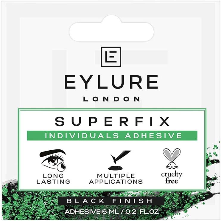 Eylure Superfix Individual Lash Adhesive Black 6ml Fast Drying Cruelty-Free