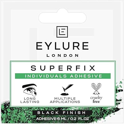 Eylure Superfix Individual Lash Adhesive Black 6ml Fast Drying Cruelty-Free