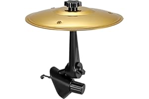 Qihangfu Car Cymbal Air Vent - Car Cymbals Air Vent Clip for Dashboard, Metal Car Drum Cymbals Accessory, Car Symbol Drum Air Vent Mini Cymbal Gift (Gold)