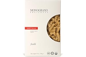Monograno Felicetti Kamut Fusilli Pasta Italian Organic Non-GMO 17.6oz (500g)