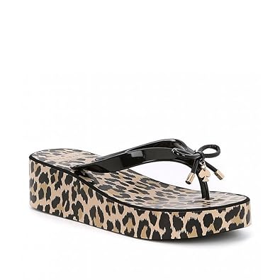 kate spade leopard print flip flops