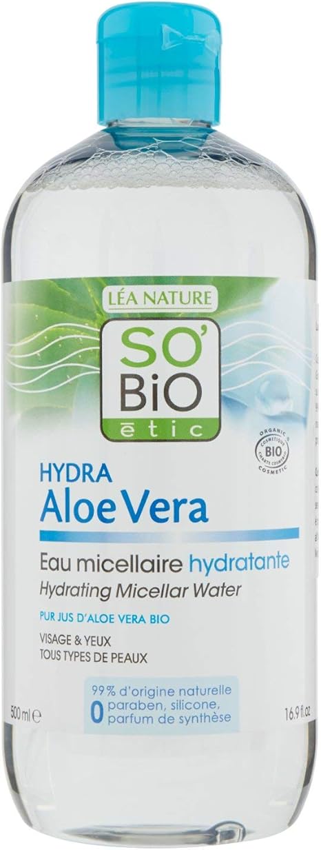 Sobio étic Lotion Micellaire Nettoyante Au Pur Jus Daloe Vera 500 Ml 1unité