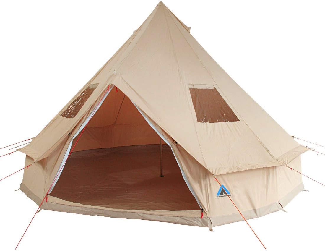 10 12 Personnes Tailles: 6 8 JUSTCAMP Bell Tipi Tente de Camping