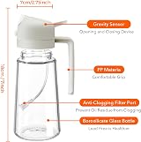 YARRAMATE 470ml Oil Sprayer Deluxe 2 in 1 Pour & Spray Creamy White view 8