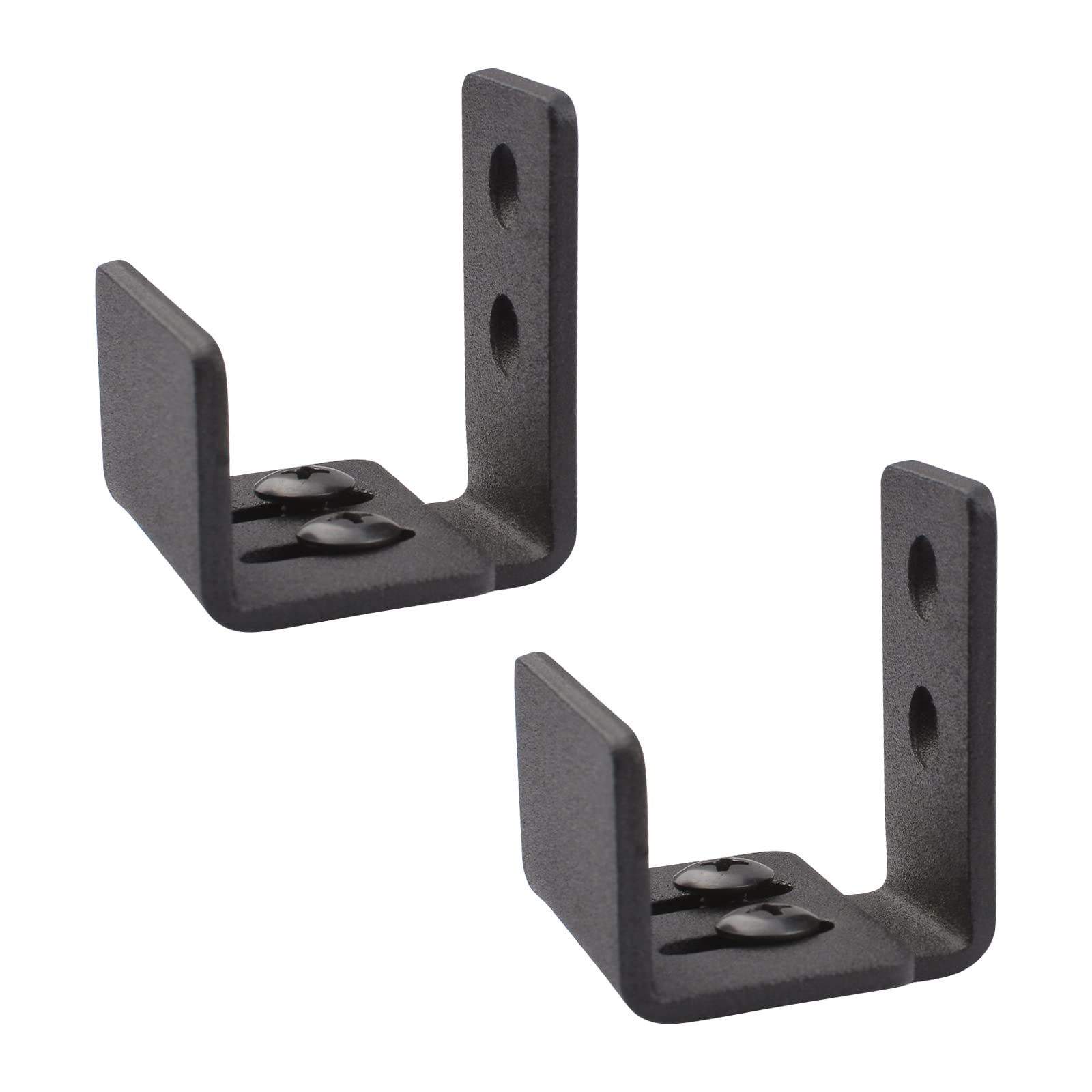 MOROBOR Sliding Barn Door Bottom Floor Guide, 2PCS Adjustable Floor Guide Flush Design Heavy Duty Sliding Doors Wall Mounted Hardware Carbon Steel Black