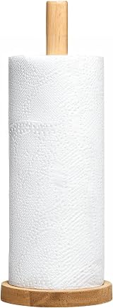 Premier Eco-friendly Kitchen Roll Holder Rubberwood Sturdy Base 31x12x12cm view 1