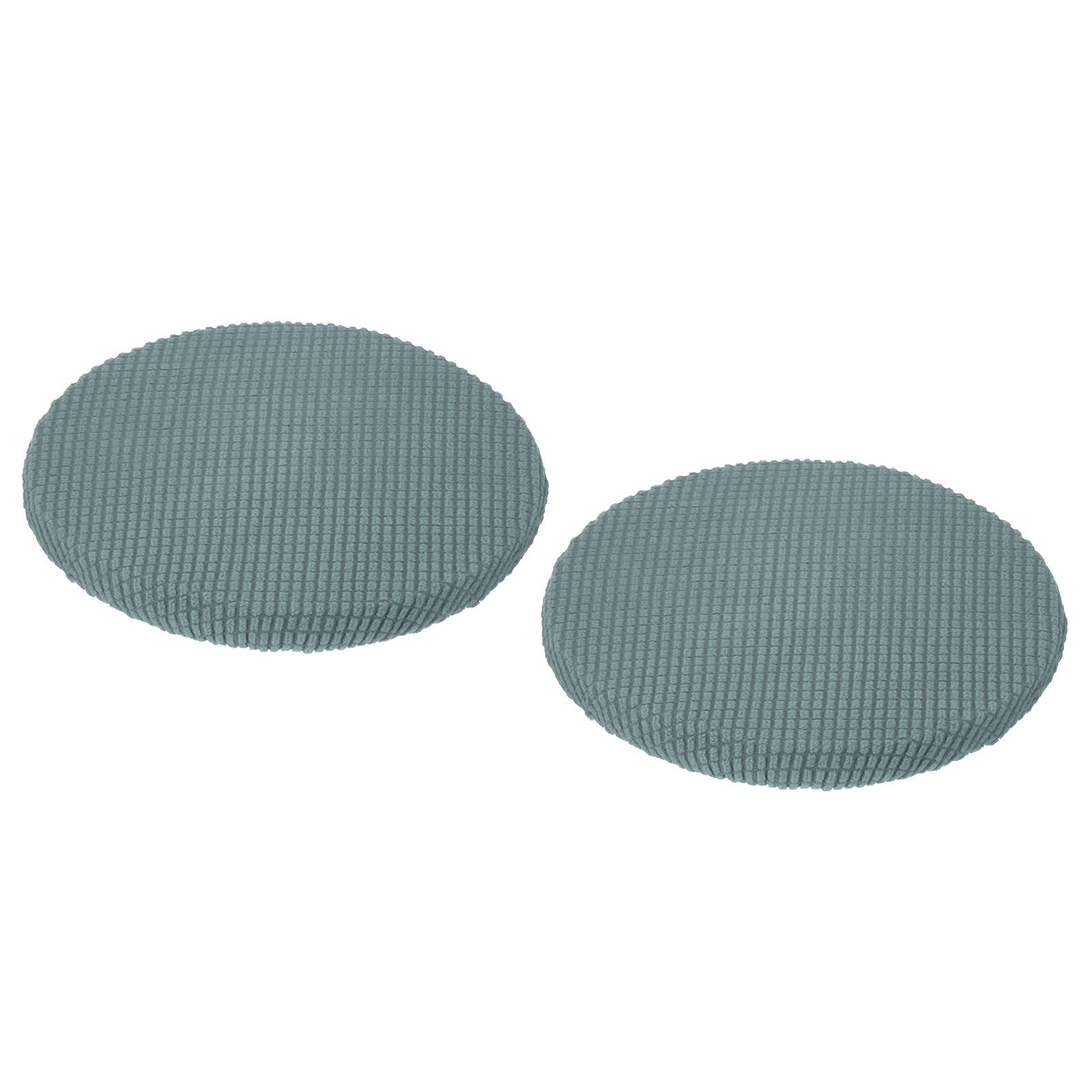 Uxcell Round Bar Stool Covers 2 Pack, Round Chair Covers with Elastic Bands Dia.11-14", Round Seat Cushions for Chairs Stool Slipcovers - Cypress Green