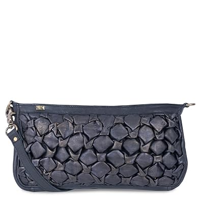 Desiderius Belladonna Meliora, Clutch aus Ziegen und Rindsleder, 15 x 26 x 4 cm, schwarz