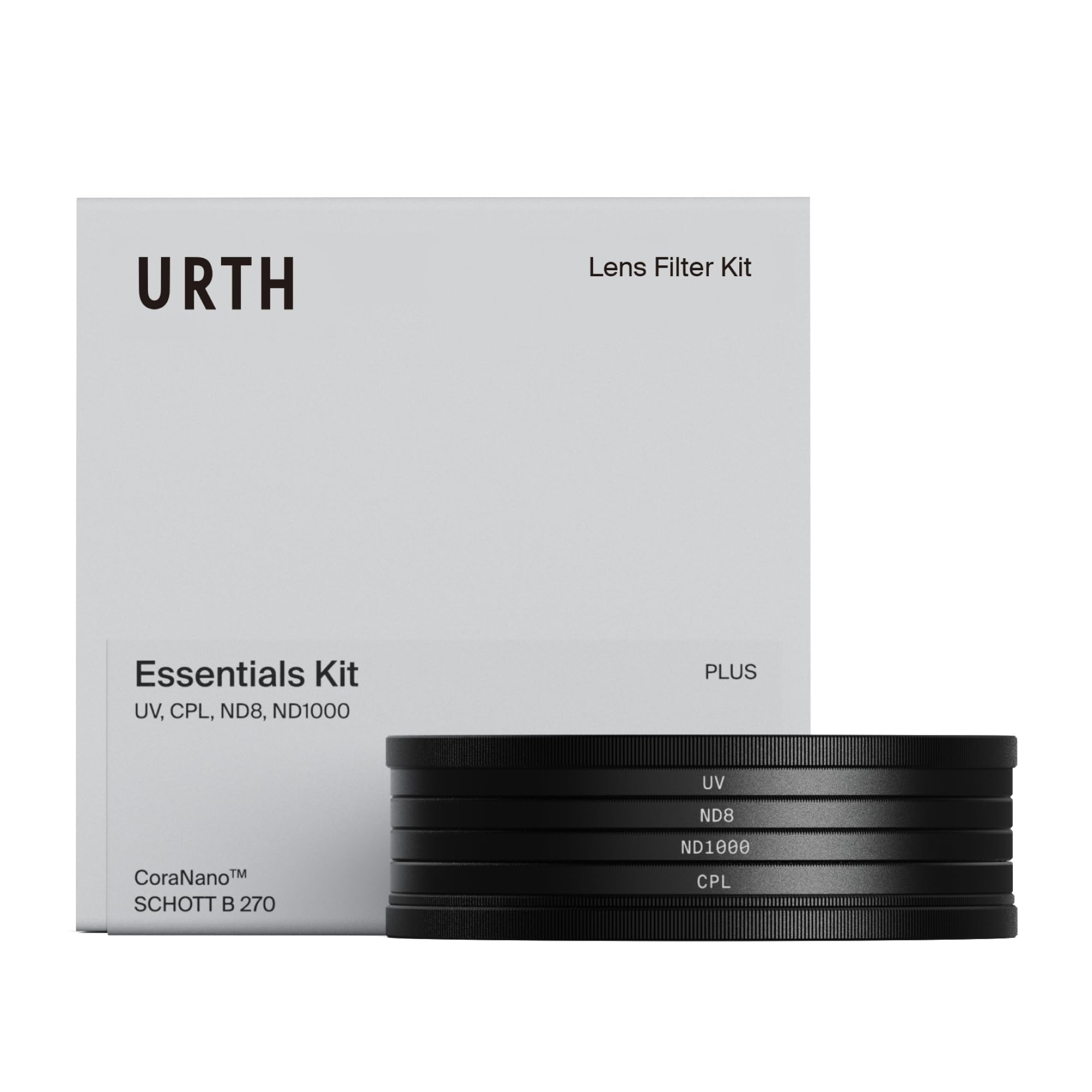 Urth 39mm 4-in-1 Lens Filter Kit (Plus+) — UV, Circular Polarizing (CPL), Neutral Density ND64, Soft Grad ND8, Multi-Coated Optical Glass, Ultra-Slim Camera Lens Filters
