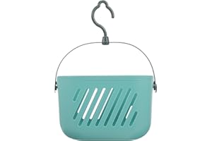 DIKACA Shower Basket Hanging Plastic Organizer with Hook for Kitchen and Bathroom Storage