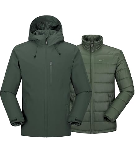 Tri-Mountain Dakota Nylon 3-in-1 Jacket. 6XLT Black/Black at