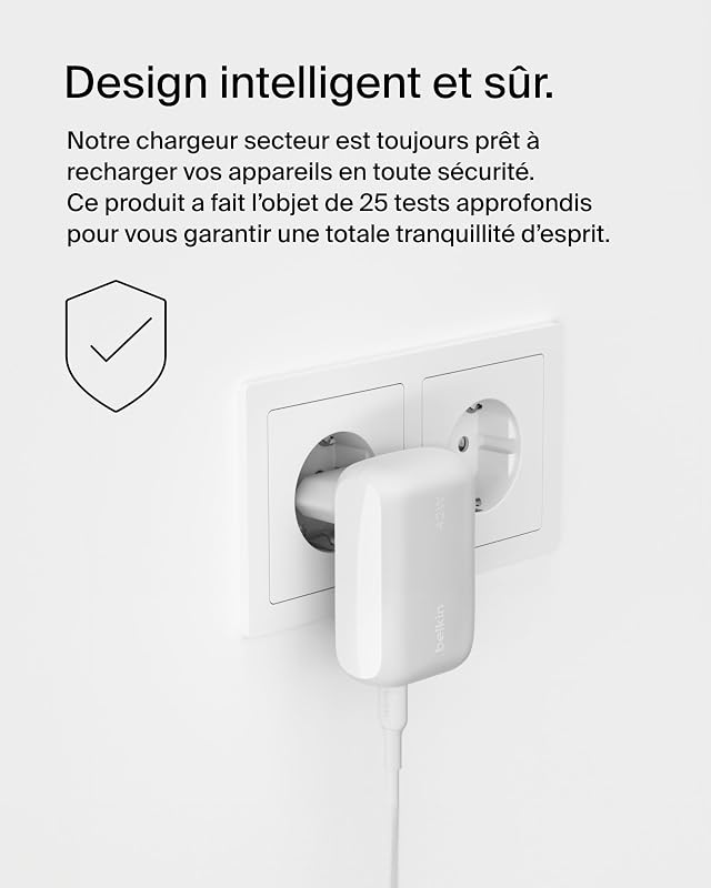 BoostCharge Chargeur Secteur Double Port 42 W avec USB-C Et USB-A