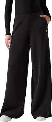 Donna Pantalone Palazzo Olympe Wide Leg Pants Regular Fit Nero