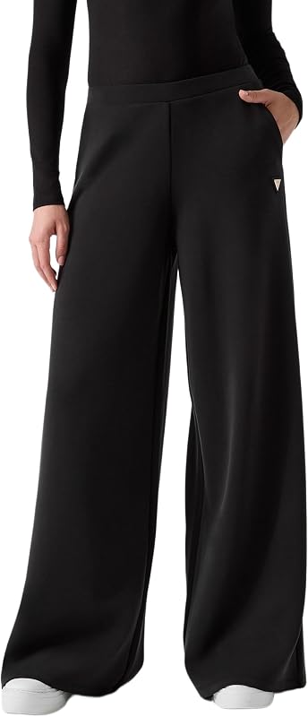 Donna Pantalone Palazzo Olympe Wide Leg Pants Regular Fit Nero
