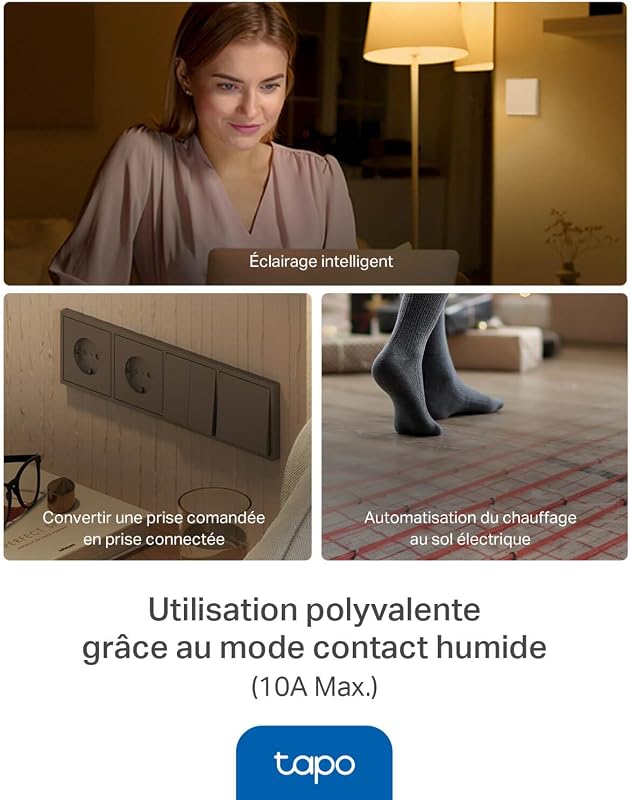 Interrupteur Volet Roulant Connecté Matter, Contacts Secs 10A S110E