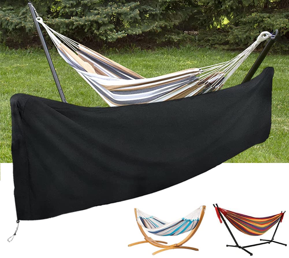 Hammock Cover Waterproof,COOSOO Camping Hammock Cover Protective Sleeve Rain Cover,134 Inch 420D Heavy Duty Oxford Fabric Dust-Proof, Anti-UV Durable for Outdoor Hammocks,Double Hammocks with Stand