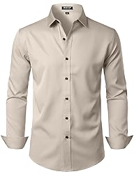 JEMITOP Men's Stretch Wrinkle Free Dress Shirts